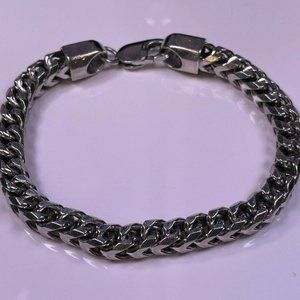 .925 Sterling Franco Chain Italian 9.0" Bracelet Lobster Clasp Heavy 60.2g (H56)